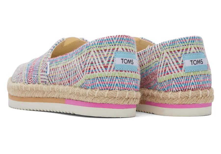 TOMS Womens Alpargata Platform Global Woven Rope Espadrille - Natural