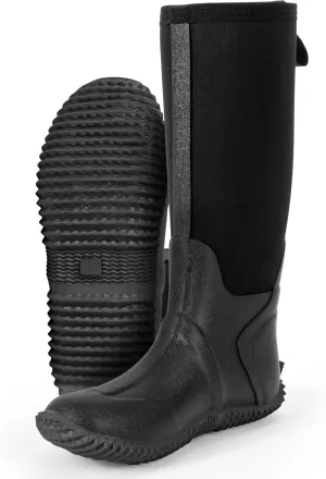 Ubon Rubber Boots for Women Waterproof Neoprene Rain Boots Mud Work Hunting Boots