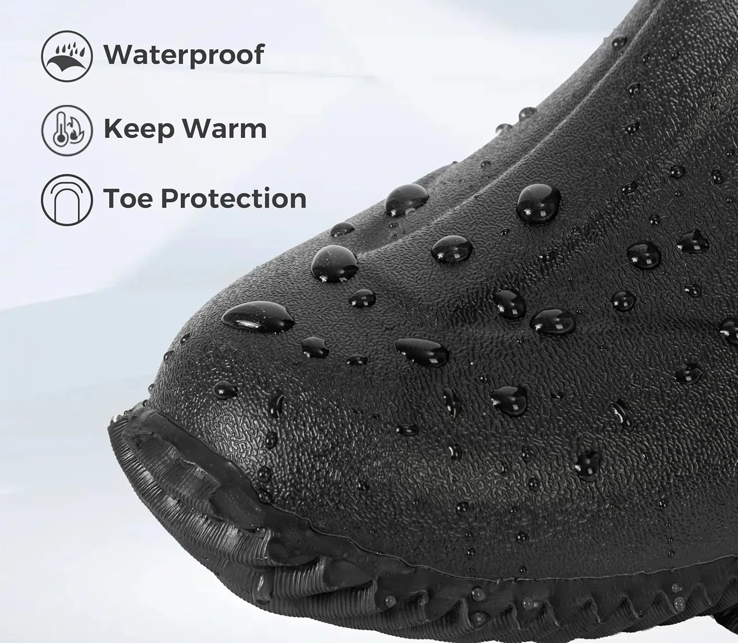 Ubon Rubber Boots for Women Waterproof Neoprene Rain Boots Mud Work Hunting Boots