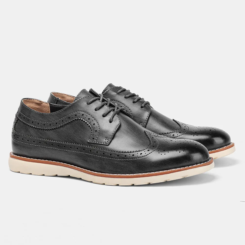 Ultra-Light Brogue Retro Leather Sneakers