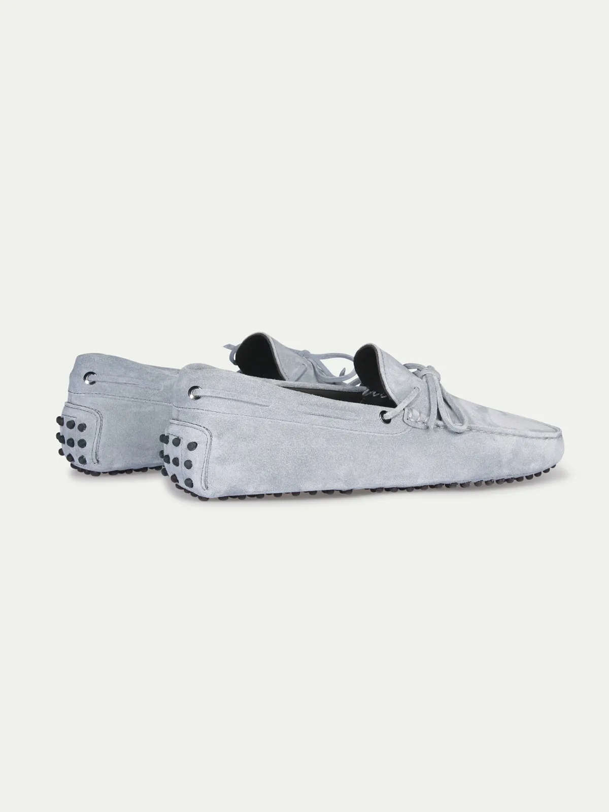 Washed Blue Suede Ophelia Driving Loafers - AW24