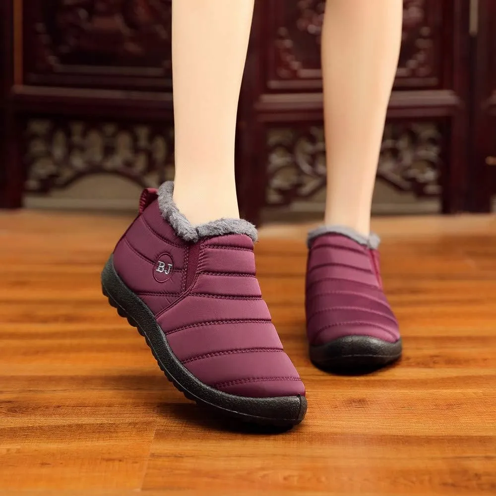 Waterproof Winter Boots Women Wide Width Winter Snow Boots for Women Size 12 Fur Lined Mid Calf Winter Boots Women Womens Rubber Boots Waterproof Size 11 Botas Termicas Para Mujer Con Casquillo