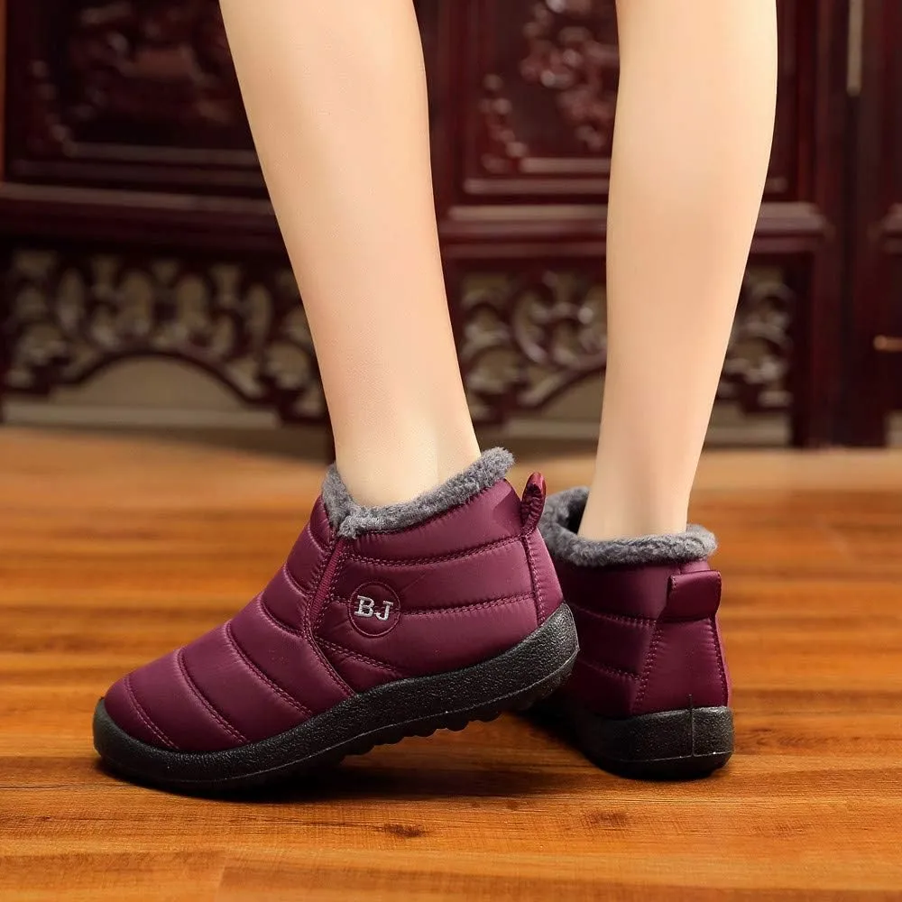 Waterproof Winter Boots Women Wide Width Winter Snow Boots for Women Size 12 Fur Lined Mid Calf Winter Boots Women Womens Rubber Boots Waterproof Size 11 Botas Termicas Para Mujer Con Casquillo