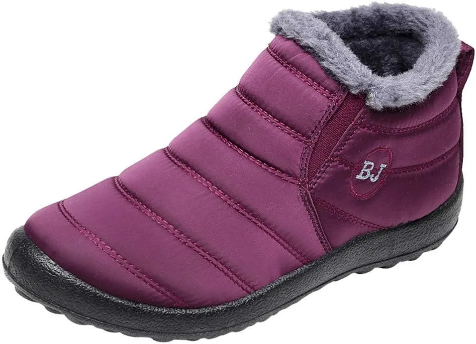 Waterproof Winter Boots Women Wide Width Winter Snow Boots for Women Size 12 Fur Lined Mid Calf Winter Boots Women Womens Rubber Boots Waterproof Size 11 Botas Termicas Para Mujer Con Casquillo