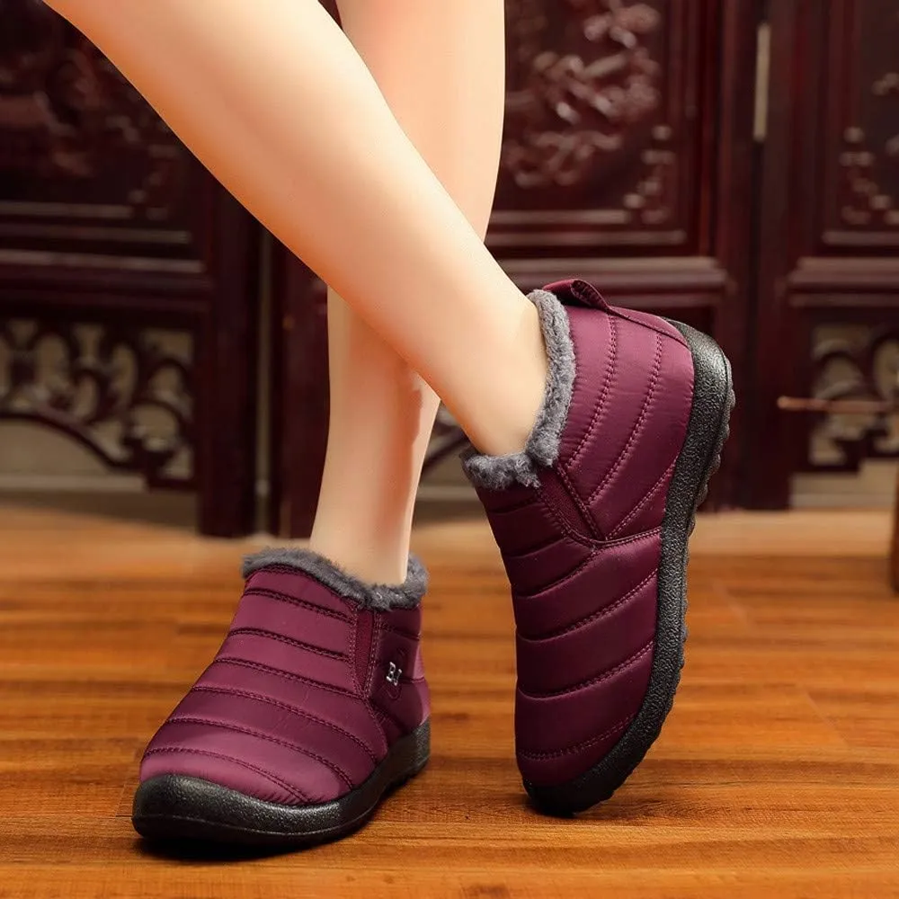Waterproof Winter Boots Women Wide Width Winter Snow Boots for Women Size 12 Fur Lined Mid Calf Winter Boots Women Womens Rubber Boots Waterproof Size 11 Botas Termicas Para Mujer Con Casquillo