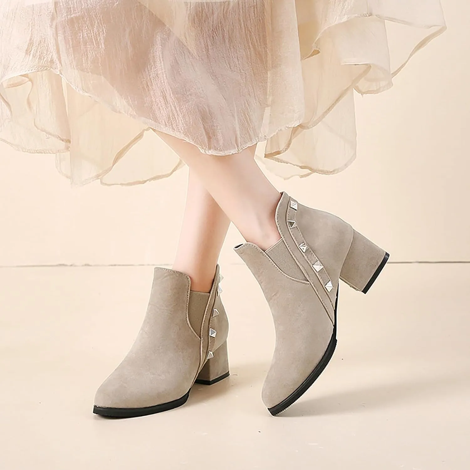 Wedge Ankle Boots Womens Western Booties Pointed Toe Ankle Boots Womens Heel Booties Women'S Ankle Boots & Booties Rhinestone Womens Booties Shoes Extra Wide Width
