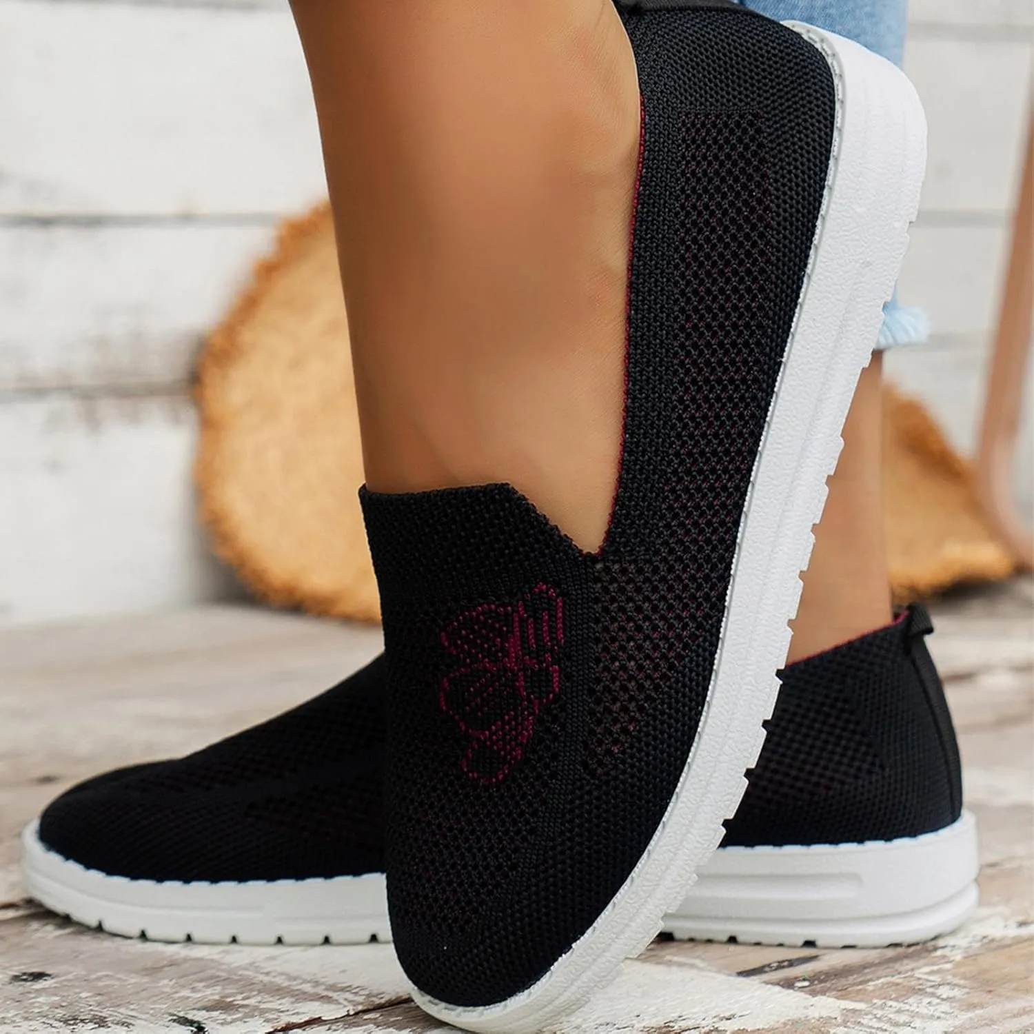 Wedge Sneakers for Women 2023 Zapatos Bajos De Fiesta para Mujer Elegantes Comodos Con Plataforma Black Sneakers for Women Fashionable Platform Wide Sneakers for Women Fashion Slip On Sneakers