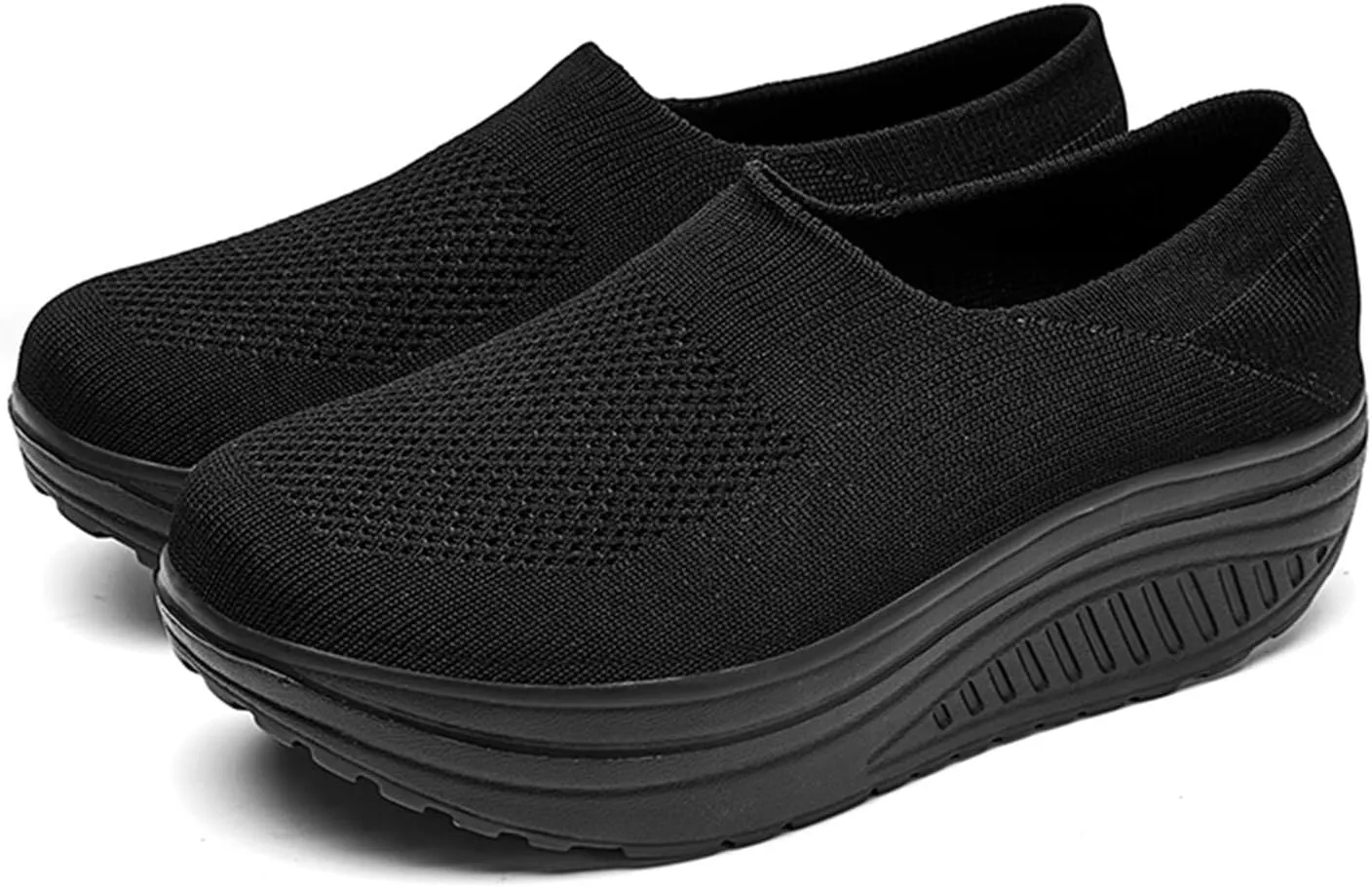 Wedges Sneakers for Women Cute Comfy Work Shoes for Women Slip On Sneakers Women Size 11 Women's Sneakers Wide Width Zapatos De Trabajo para Mujeres Confortables