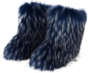 Winter Boots for Women Fashion Waterproof Winter Boots for Women Womens Snow Boots Wide Calf Winter Boots Womens Size 8.5 Women Warm Fur Lined Snow Boots Waterproof Shoes