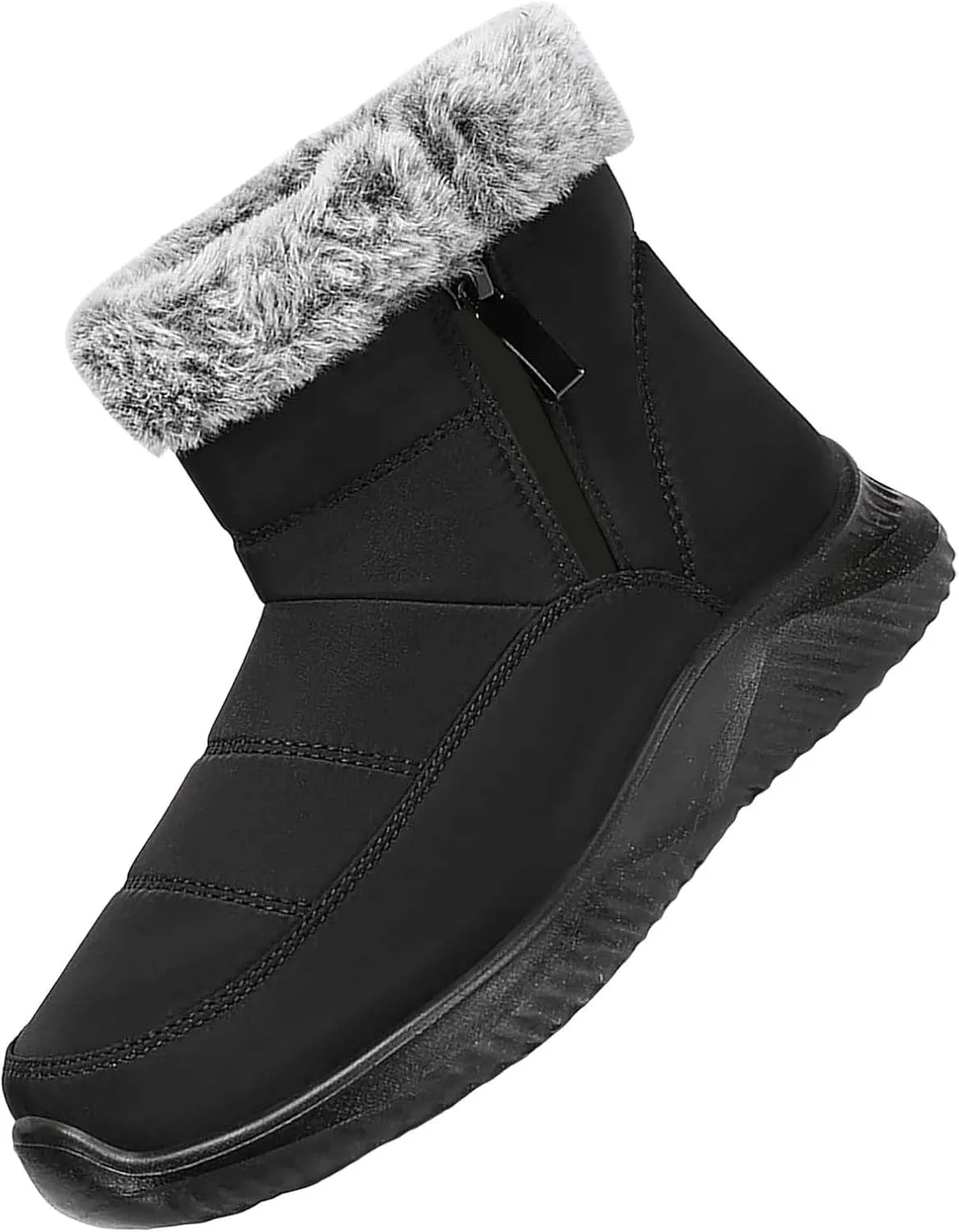 Winter Boots for Women Snow Warm Fu Lined aterproof Ankle Booties Slip On Non Slip Flat Comfortable Womens Shoes