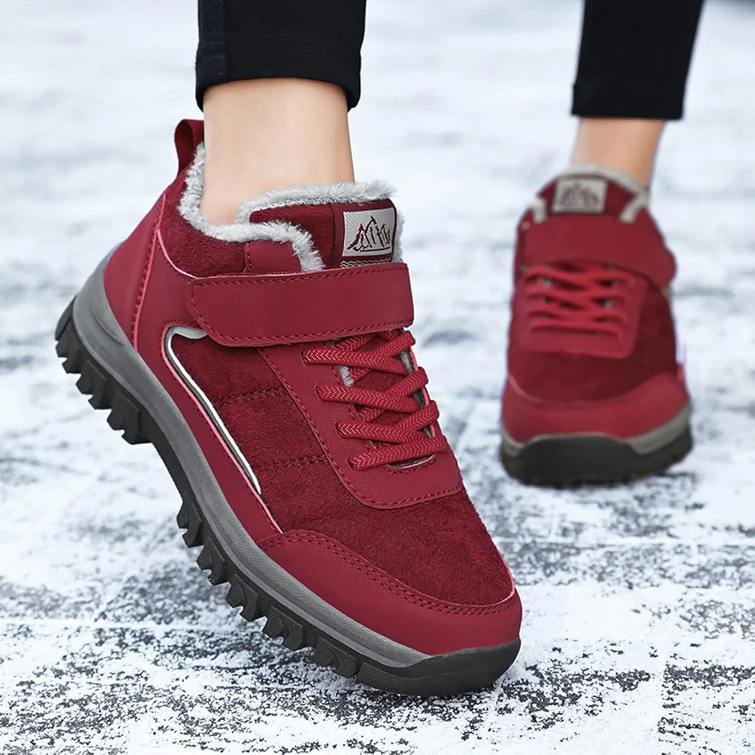 Winter Boots for Women Wide Width Non Slip Winter Boots for Women Waterproof Women Waterproof Winter Boots Tall Snow Boots for Women Botas De Invierno Para Mujer Negros De Piel