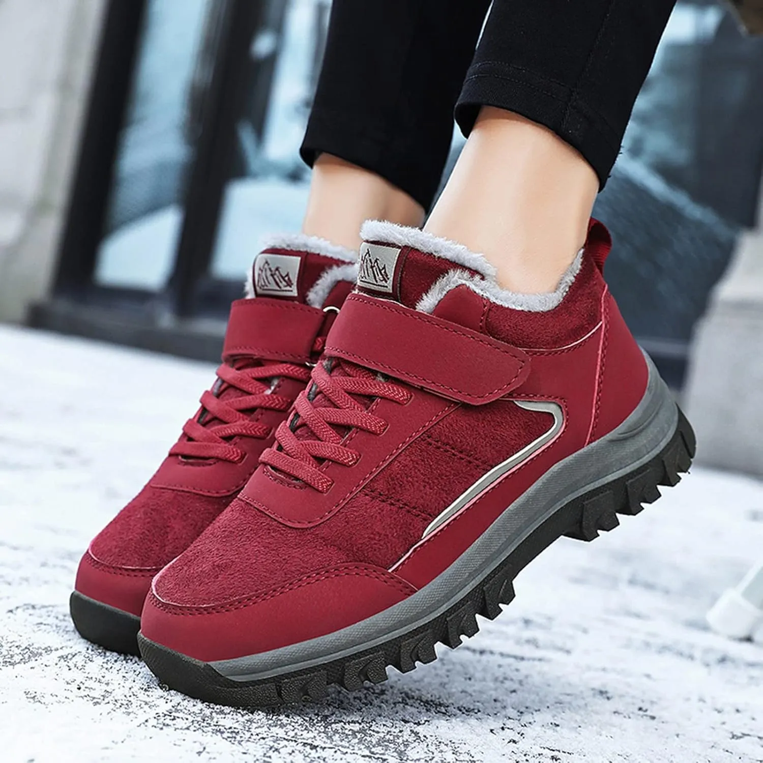 Winter Boots for Women Wide Width Non Slip Winter Boots for Women Waterproof Women Waterproof Winter Boots Tall Snow Boots for Women Botas De Invierno Para Mujer Negros De Piel