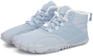 Winter Footwear Barefoot Boots Womens Warm Snow Boot Slip on Barefoot Boots Men Wide Waterproof Hiking Boots Men's Outdoor Hiking Walking Shoes