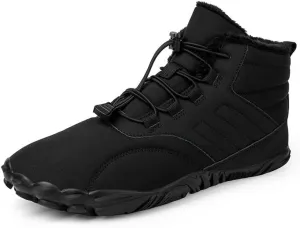 Winter Footwear Barefoot Boots Womens Warm Snow Boot Slip on Barefoot Boots Men Wide Waterproof Hiking Boots Men's Outdoor Hiking Walking Shoes