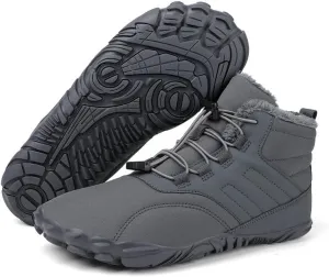 Winter Footwear Barefoot Boots Womens Warm Snow Boot Slip on Barefoot Boots Men Wide Waterproof Hiking Boots Men's Outdoor Hiking Walking Shoes