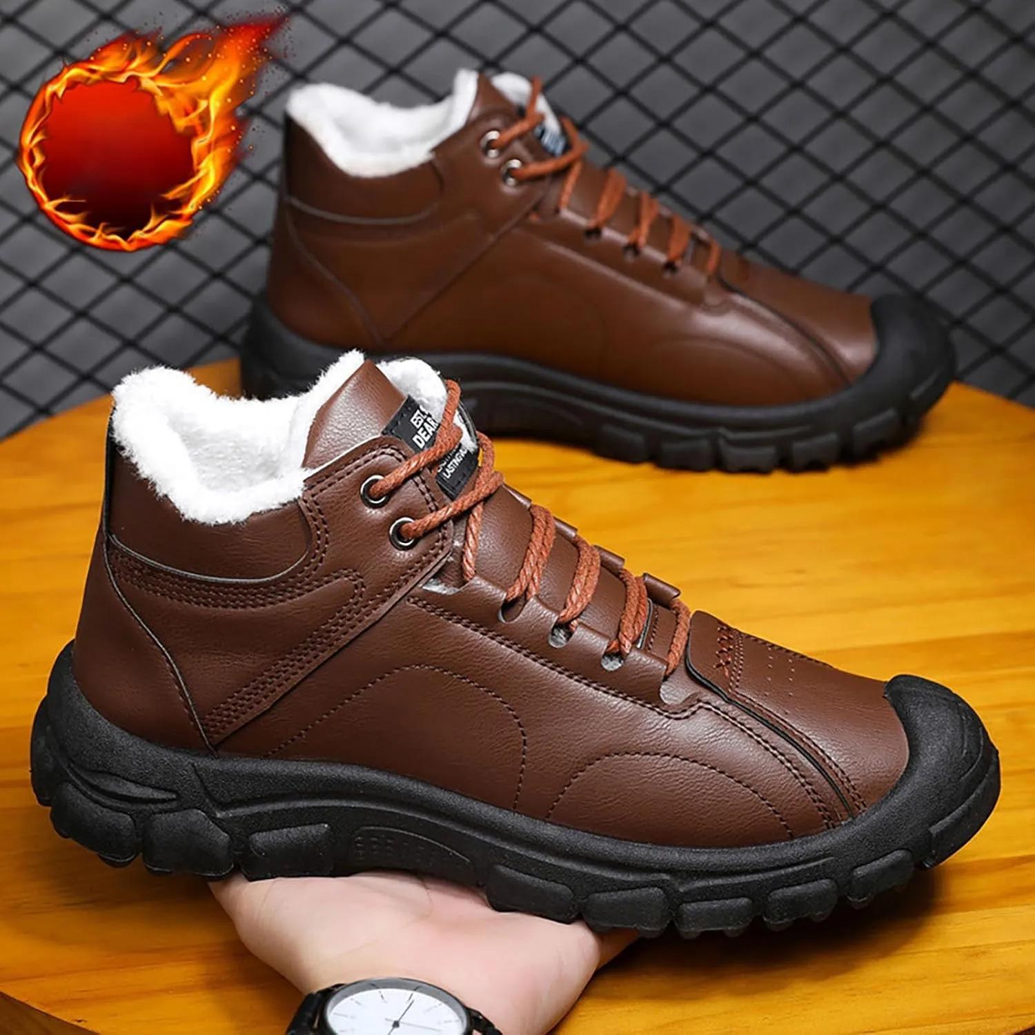 Winter White Boots for Women Size 12 Warm Boots for Men Waterproof Ankle Winter Boots for Women Black Fluffy Boots Womens Winter Boots White of Today