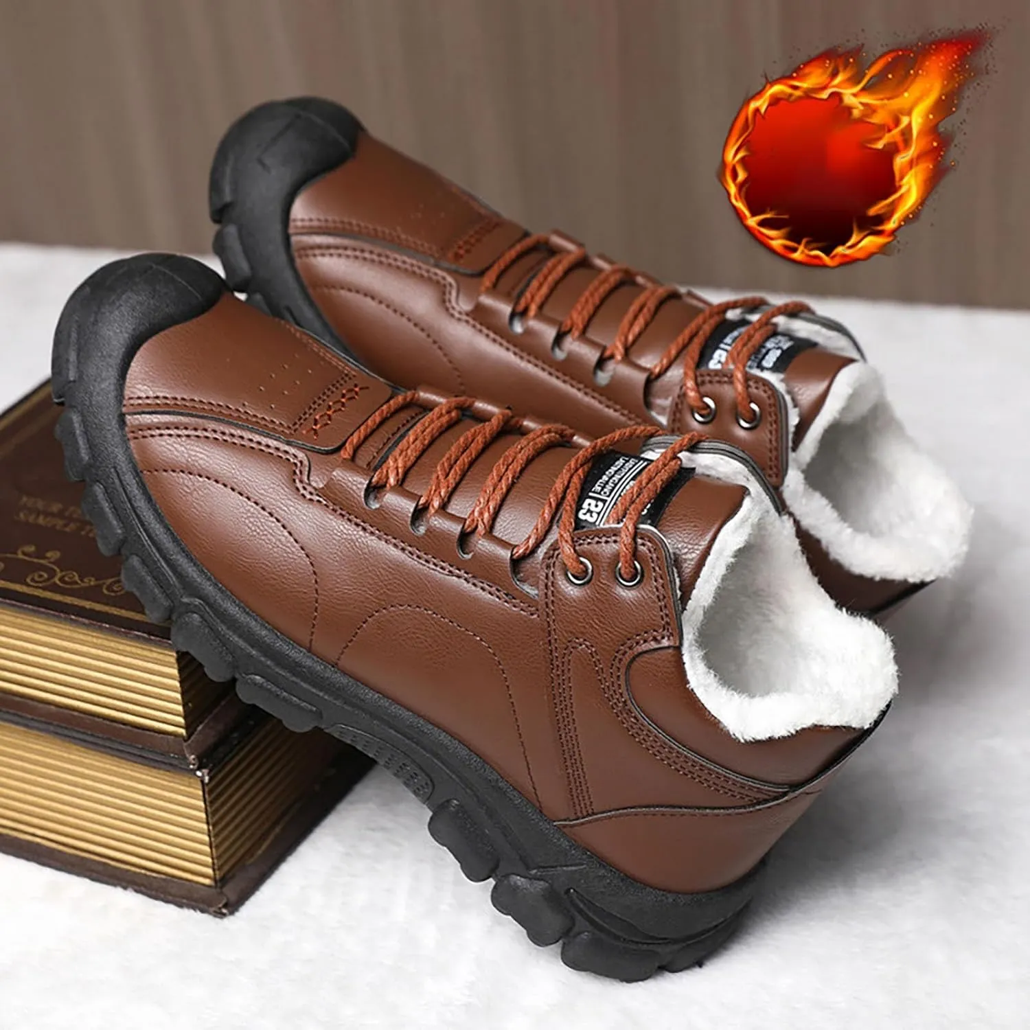 Winter White Boots for Women Size 12 Warm Boots for Men Waterproof Ankle Winter Boots for Women Black Fluffy Boots Womens Winter Boots White of Today