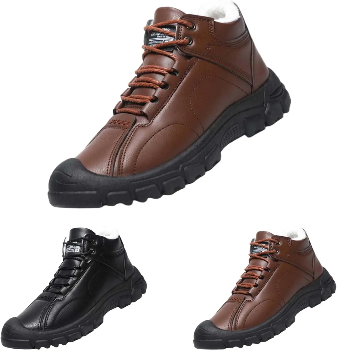 Winter White Boots for Women Size 12 Warm Boots for Men Waterproof Ankle Winter Boots for Women Black Fluffy Boots Womens Winter Boots White of Today