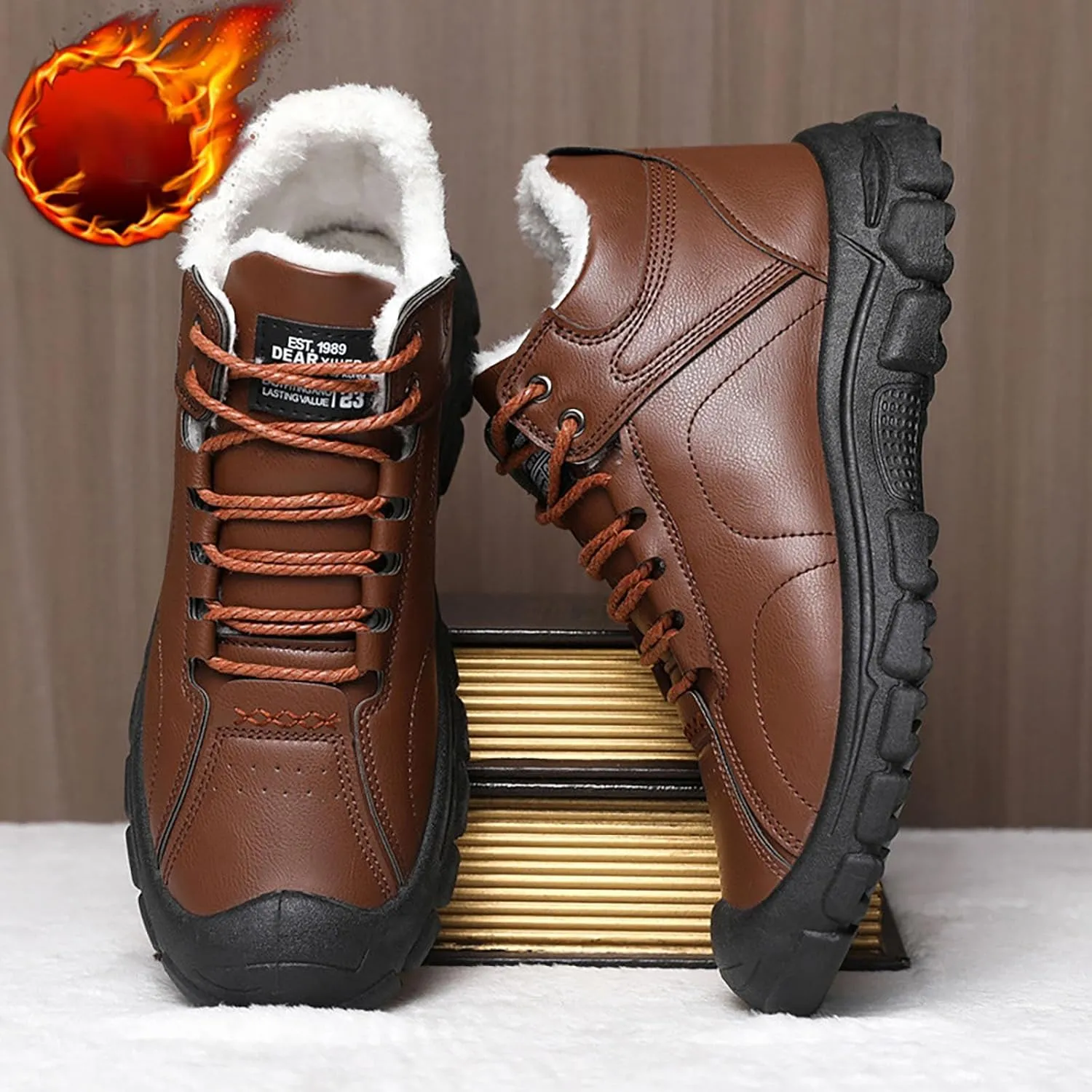 Winter White Boots for Women Size 12 Warm Boots for Men Waterproof Ankle Winter Boots for Women Black Fluffy Boots Womens Winter Boots White of Today