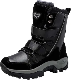 Winter White Boots for Women Size 12 Women's Snow Boots Waterproof White Women Winter Boots Women Waterproof Boots Women Mid Calf Flat Leather Winter Boots Prime of Day Deals