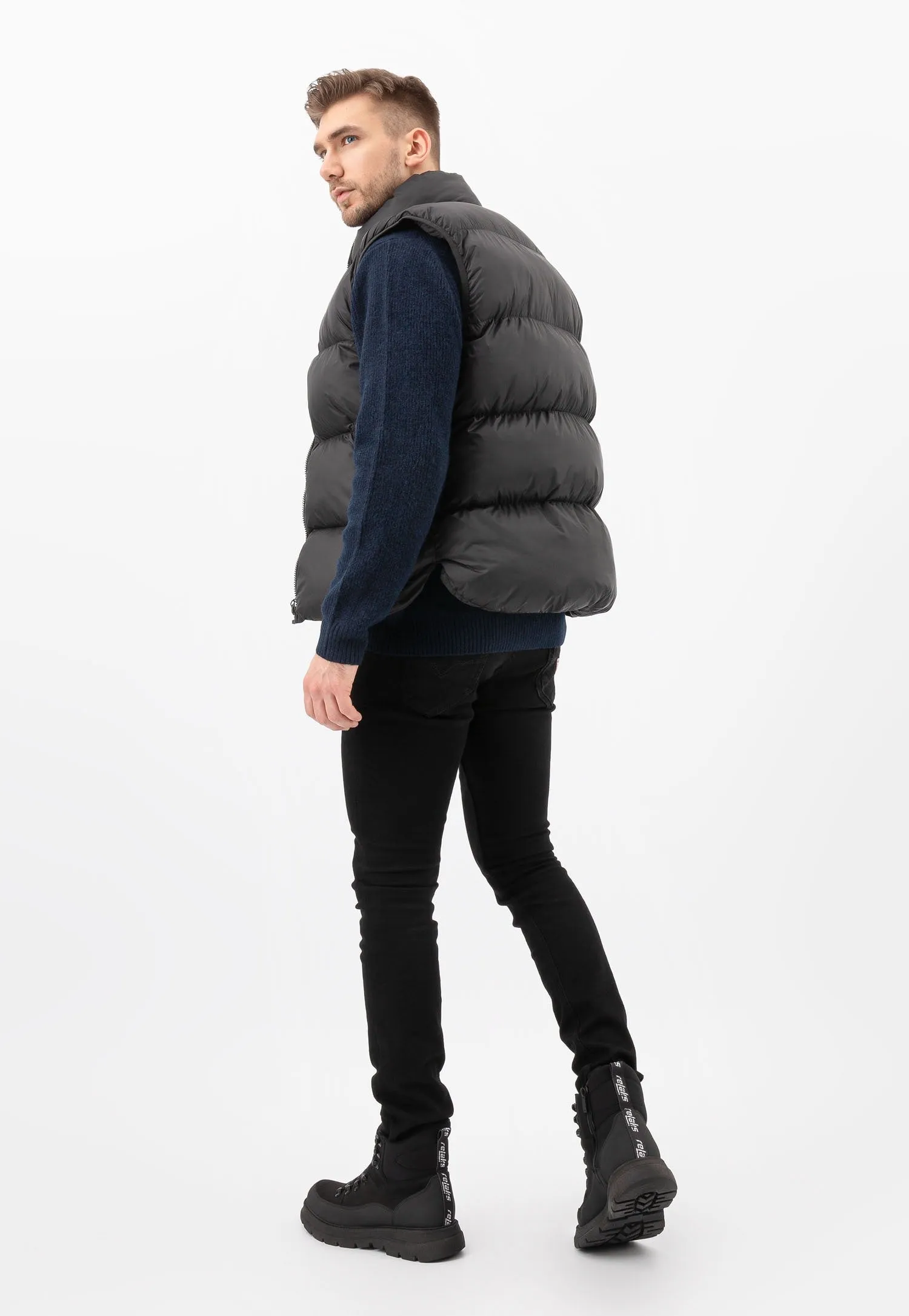 Wojas RELAKS Men's Black Insulated Snow Boots | R2900081