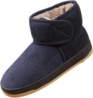 Women Ankle Boots Low Heel Non Slip Cotton Shoes Slip On Walking Boots Soft Sole Flat Shoes Wide Calf Rain Boots