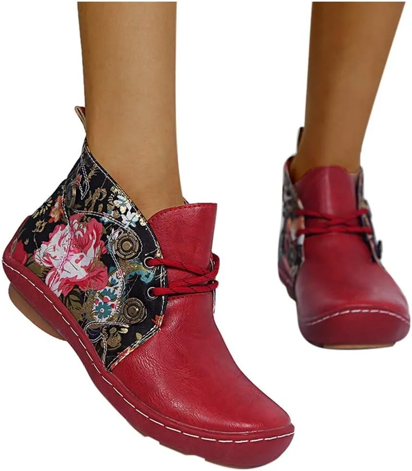 Women Boots Ankle WomenS Boots Boots for Walking All Day Women Womens Navy Boots Womens Ankle Boots No Heel Leather Ankle Booties Flat
