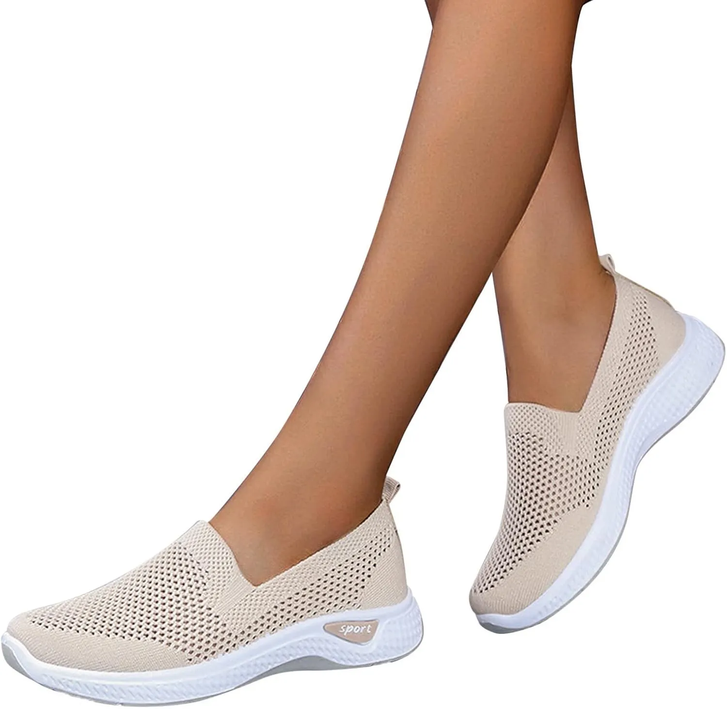 Women Casual Slip On Sneakers Lightweight Walking Shoes Comfortable Canvas Flats Non Slip Breathable Loafers