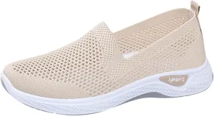 Women Casual Slip On Sneakers Lightweight Walking Shoes Comfortable Canvas Flats Non Slip Breathable Loafers