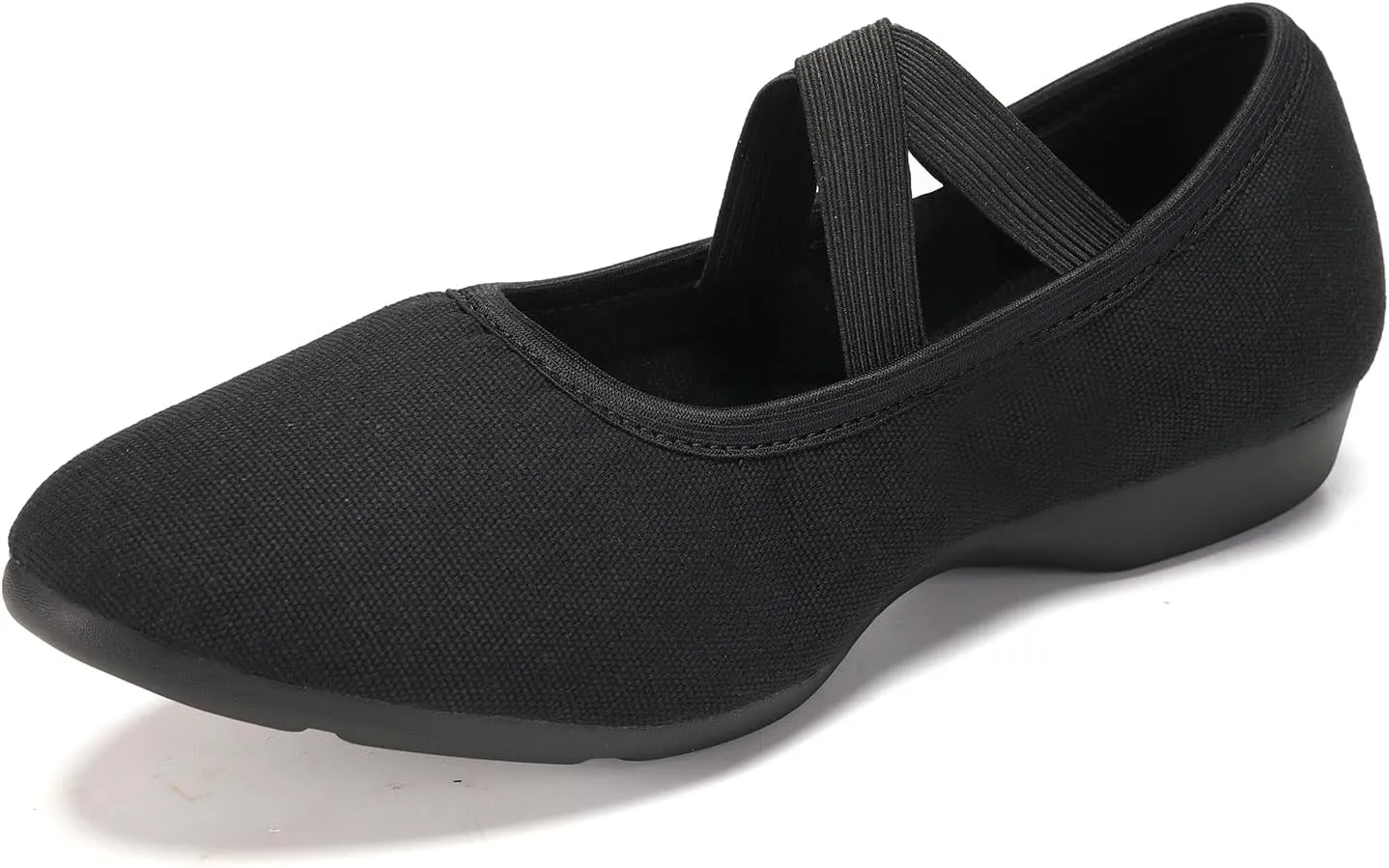 Women Flat Dance Practice Shoes Canvas Ballroom Social Dance Shoes for Beginner