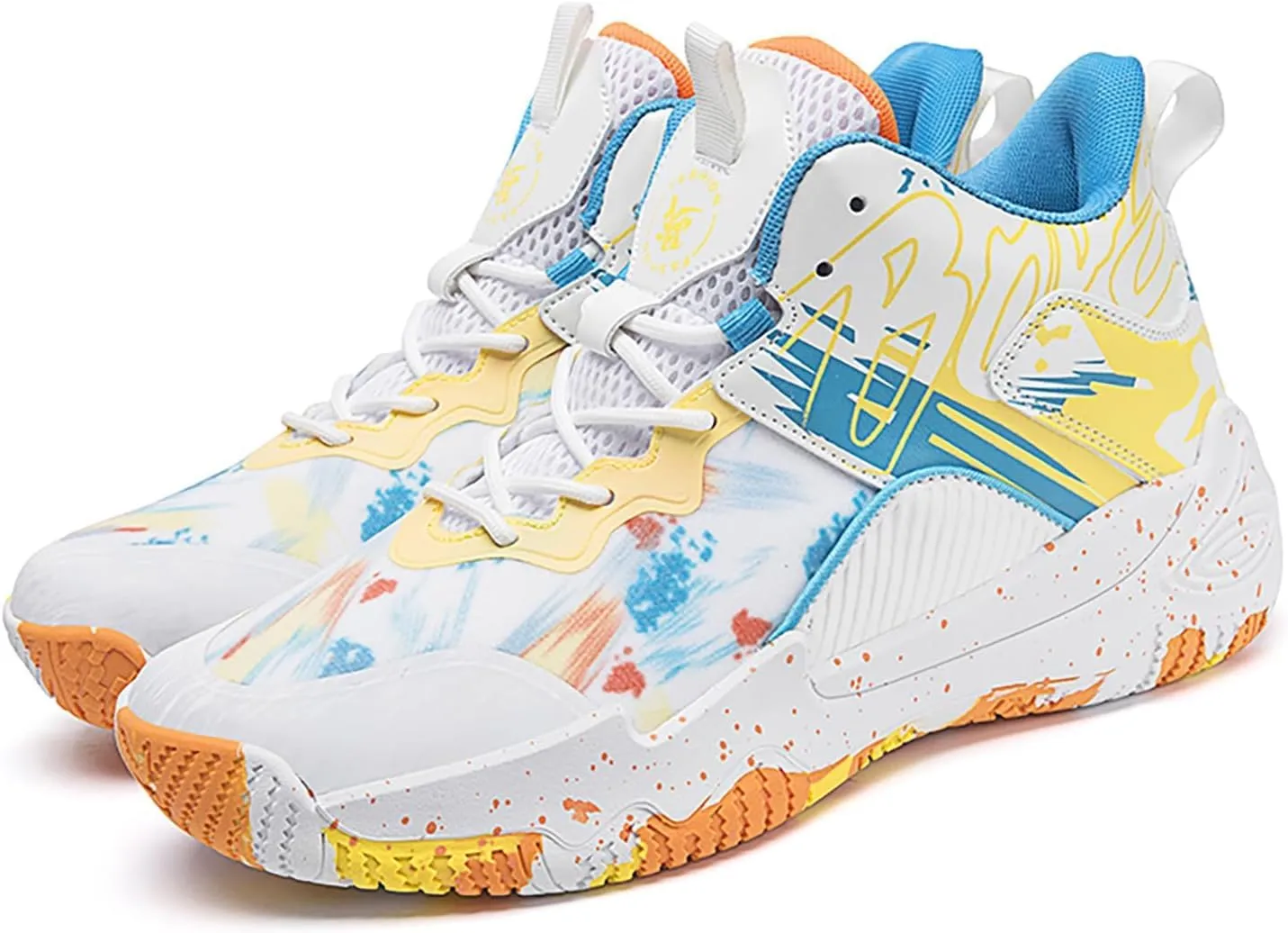 Women Men Basketball Shoes Fashion Running Sneakers Colorful Painting High Rebound Non-Slip Sport Shoes