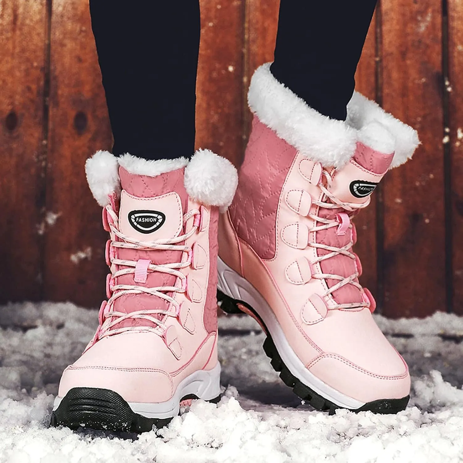 Women Snow Ankle Boots Waterproof Leather Winter Snow Boots Women Size 10 Women's Boots Winter Wide Snowboard Boots Women Botas Para Invierno Mujeres