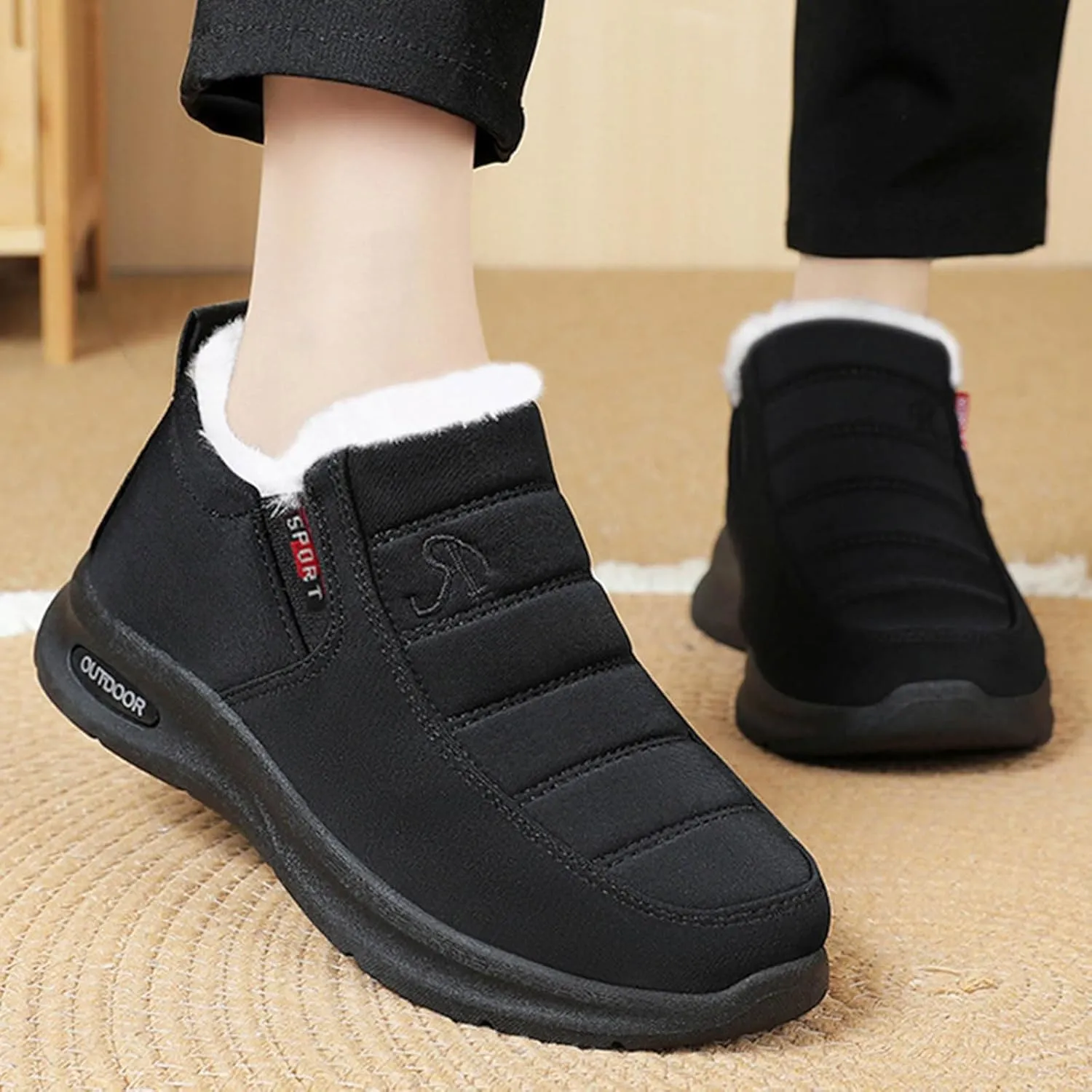 Women Snow Boots Waterproof Hiking Boots Platform Lace to Toe Boots Athletic Trekking Snow Boots Snow Boots for Teens