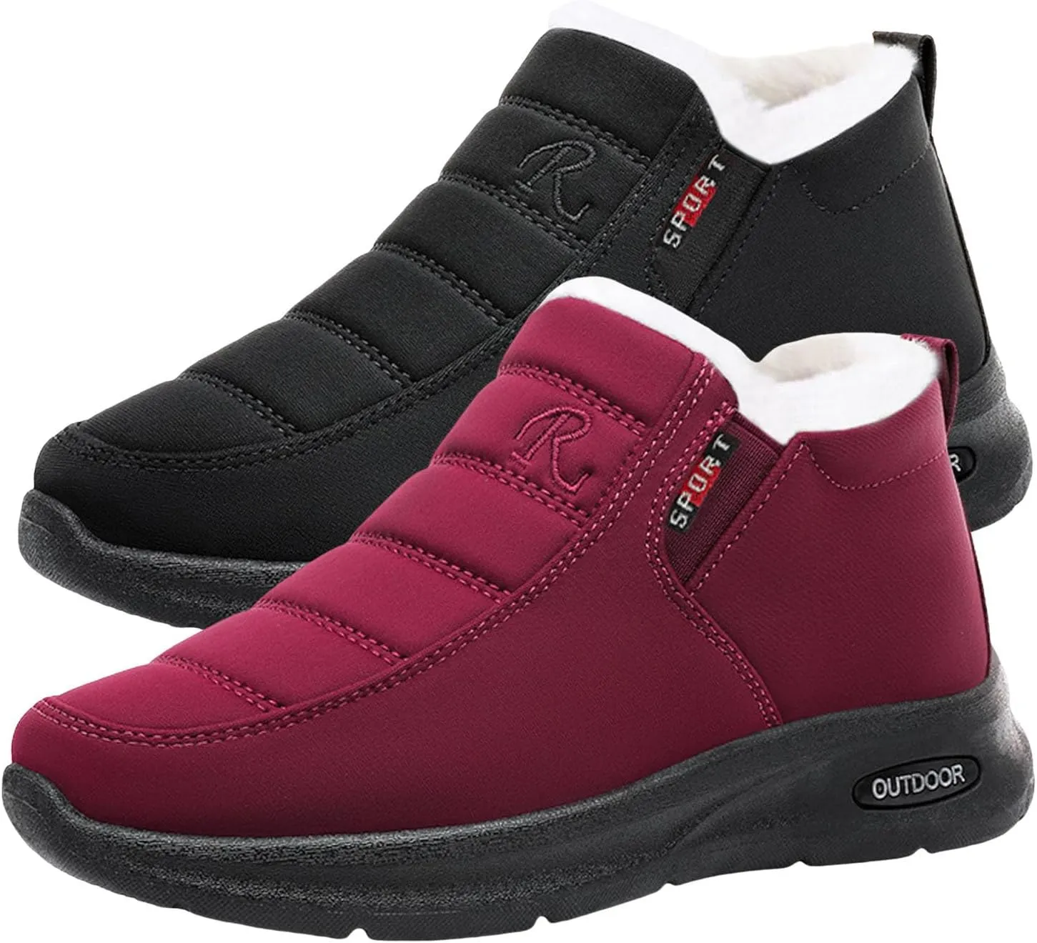 Women Snow Boots Waterproof Hiking Boots Platform Lace to Toe Boots Athletic Trekking Snow Boots Snow Boots for Teens