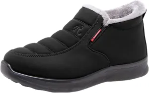 Women Snow Boots Waterproof Winter Boots Non Slip Fur Lined Booties Winter Warm Outdoor Ankle Boots Thickening Winter Shoes Walking Hiking Booties