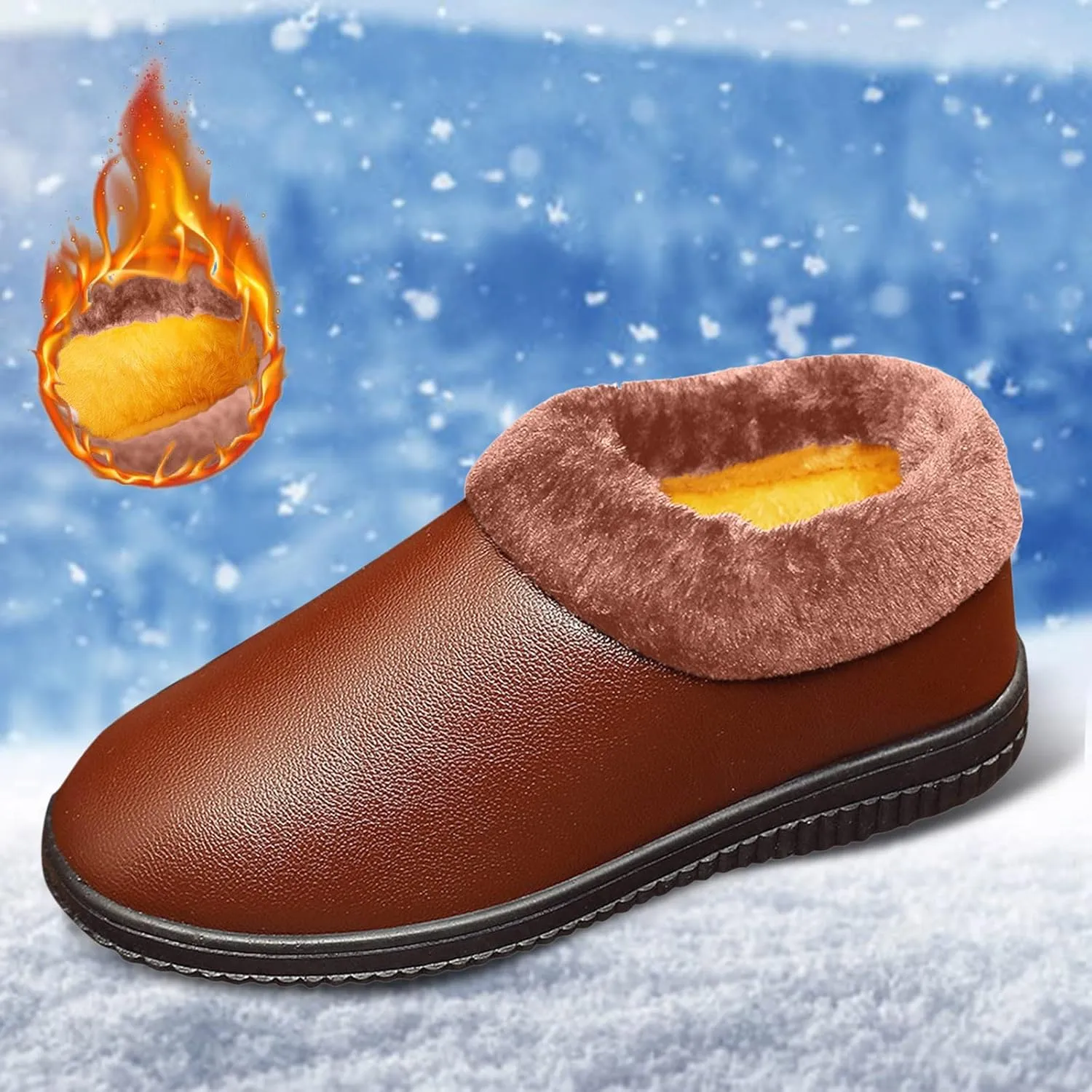 Women Winter Boots Waterproof Warm Waterproof Winter Boots for Women Wide Calf Ankle Winter Boots for Women Womens Fur Boots Women Waterproof Snow Boots Size 7 Early Prime of Day Deals 2024