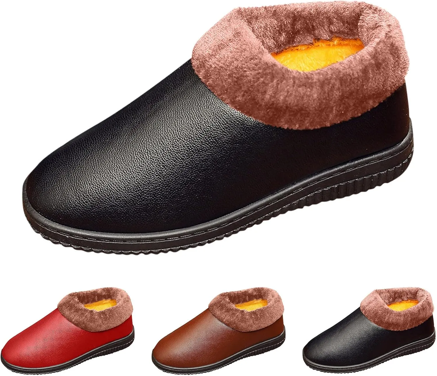 Women Winter Boots Waterproof Warm Waterproof Winter Boots for Women Wide Calf Ankle Winter Boots for Women Womens Fur Boots Women Waterproof Snow Boots Size 7 Early Prime of Day Deals 2024