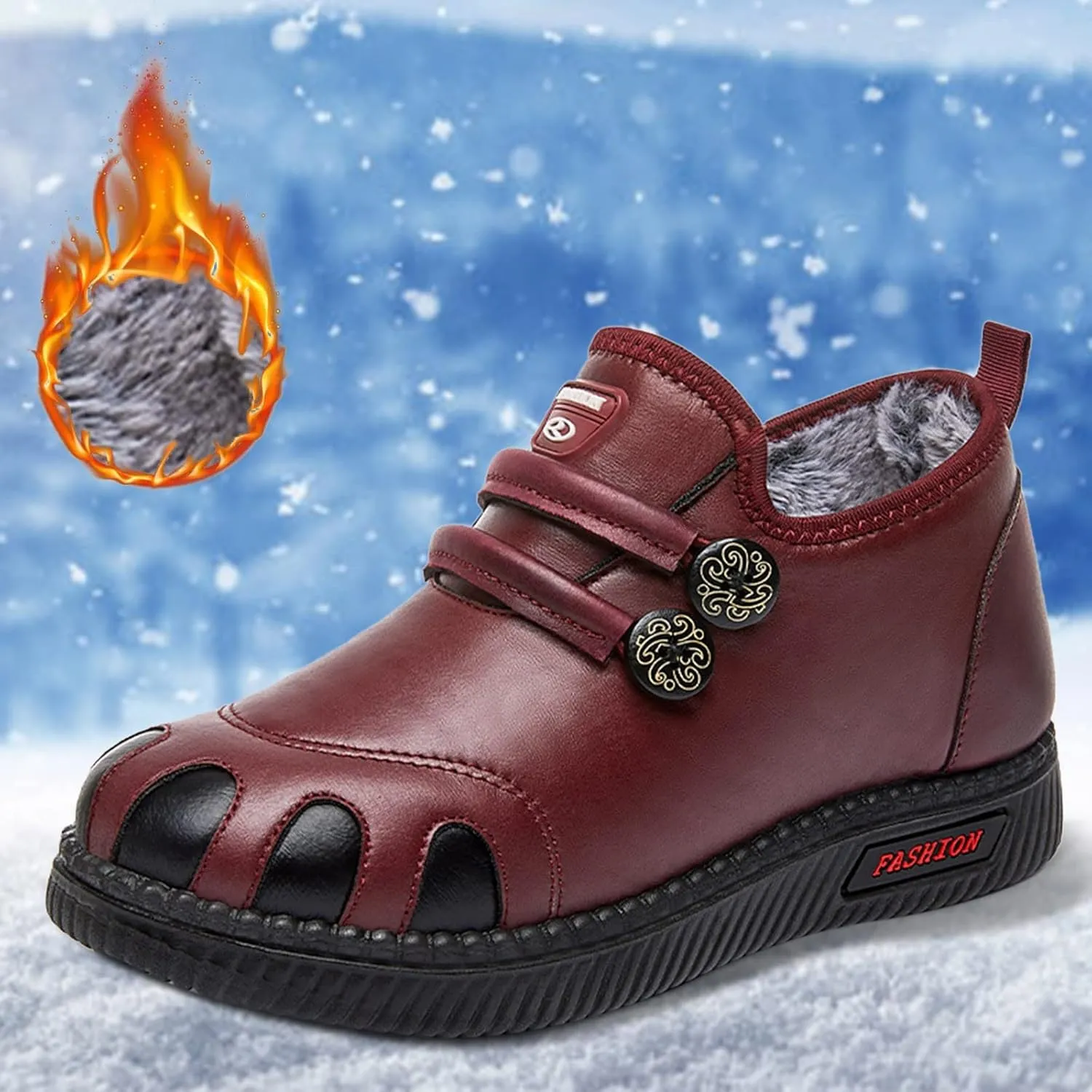 Womens Ankle Snow Boots Waterproof Wide 10 Womens Winter Duck Boots Waterproof with Zipper Womens Winter Snow Boots Size 8 Women Winter Boots Size 8w Botas Para Invierno Mujer