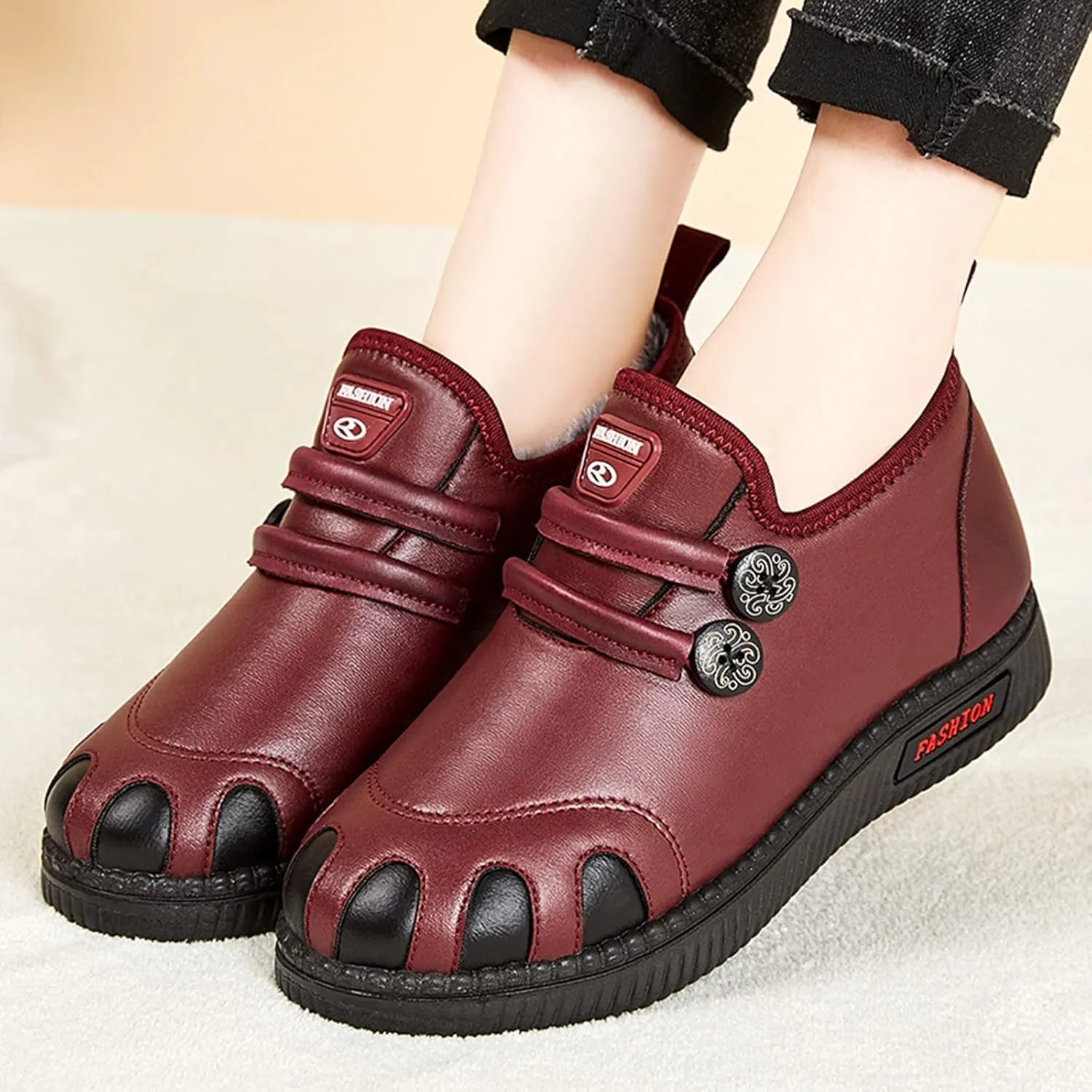 Womens Ankle Snow Boots Waterproof Wide 10 Womens Winter Duck Boots Waterproof with Zipper Womens Winter Snow Boots Size 8 Women Winter Boots Size 8w Botas Para Invierno Mujer
