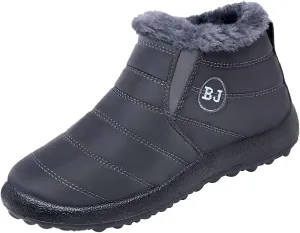 Womens Booties and Ankle Boots Plush Lined Snow Boots Non Slip Casual Boots Waterproof Shoes for Women