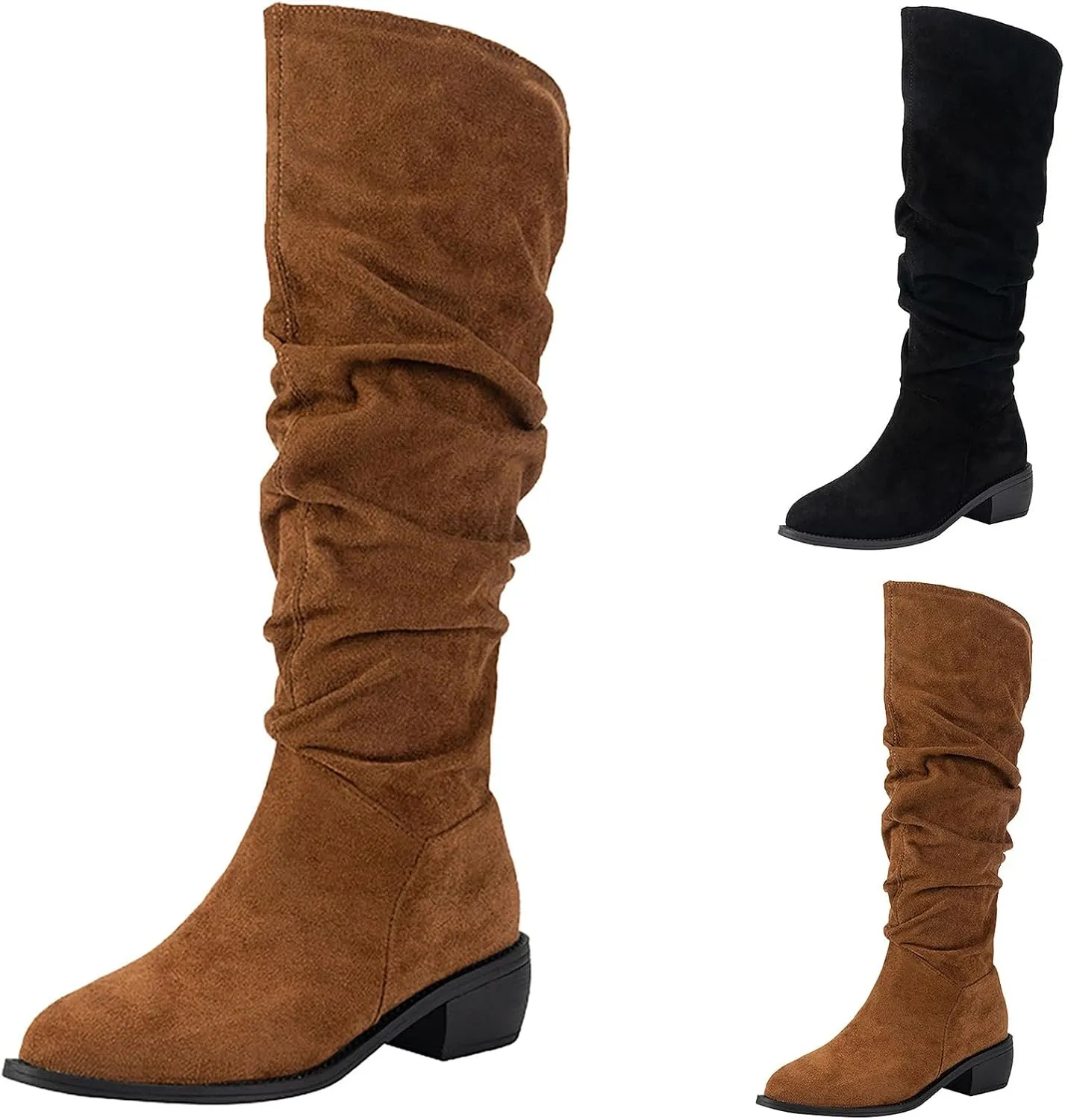 Women's Boots High Sewing Solid Flat With Shoes Features: Tall Boots for Women Wide Calf Knee High