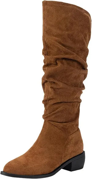 Women's Boots High Sewing Solid Flat With Shoes Features: Tall Boots for Women Wide Calf Knee High