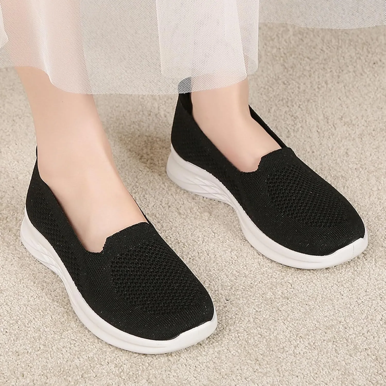 Women??s Casual Shoes with Comfortable Design Stylish Thong Sandals Daily Wear Ideal Spring Girls Side Zip Athletic