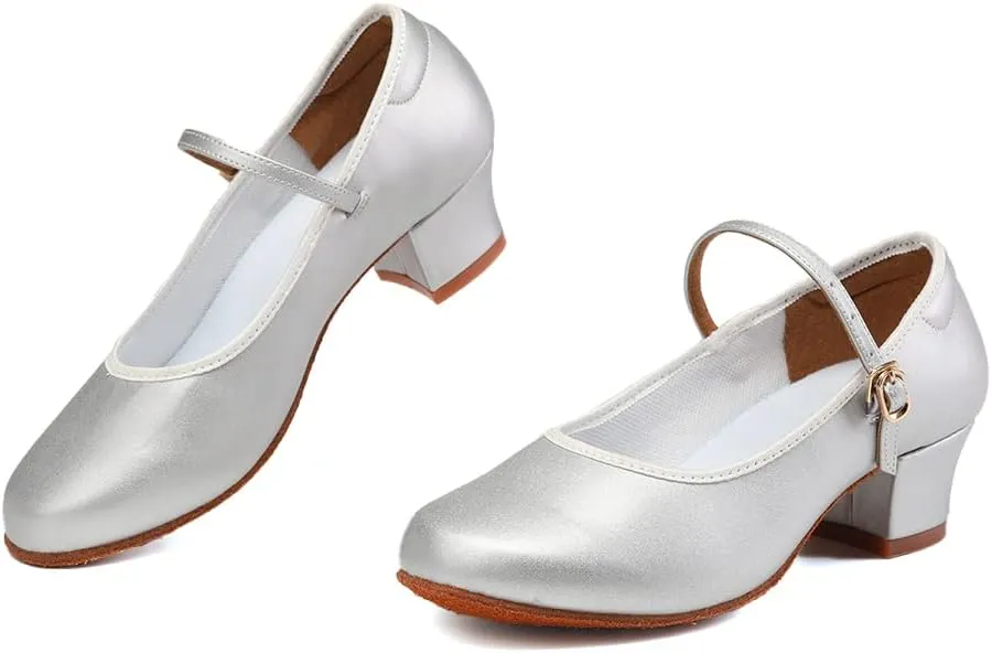 Women's Character Dance Shoes Ballroom Latin Salsa Dancing Heels Wedding Pumps