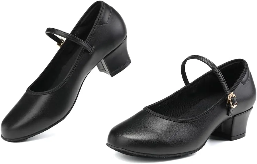 Women's Character Dance Shoes Ballroom Latin Salsa Dancing Heels Wedding Pumps