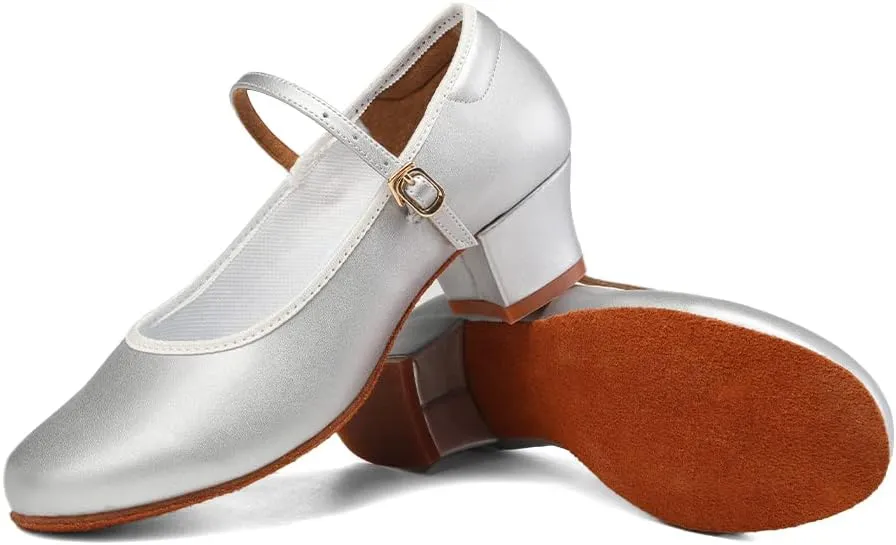 Women's Character Dance Shoes Ballroom Latin Salsa Dancing Heels Wedding Pumps
