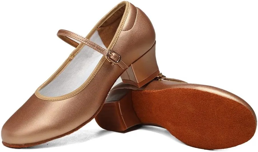 Women's Character Dance Shoes Ballroom Latin Salsa Dancing Heels Wedding Pumps