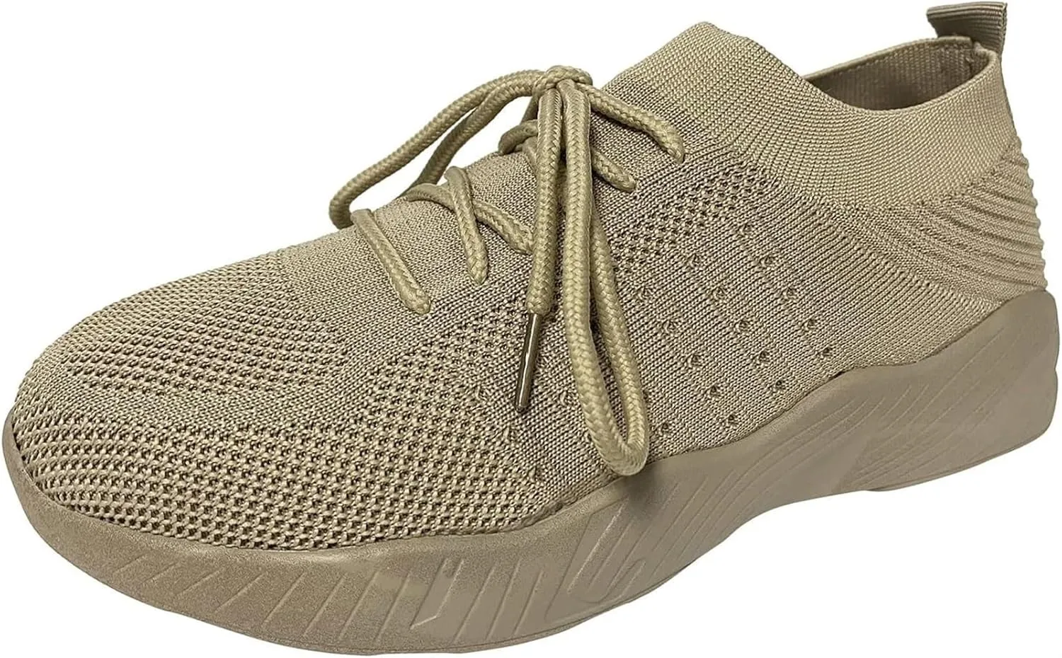 Women's Lace Up Canvas Sneakers Fashion Round Toe Lightweight Slip On Platforms Shoes Comfortable Low-top Breathable Orthotic Running Walking Tennis Flat Shoes