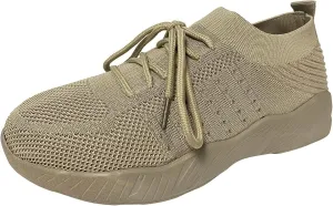 Women's Lace Up Canvas Sneakers Fashion Round Toe Lightweight Slip On Platforms Shoes Comfortable Low-top Breathable Orthotic Running Walking Tennis Flat Shoes
