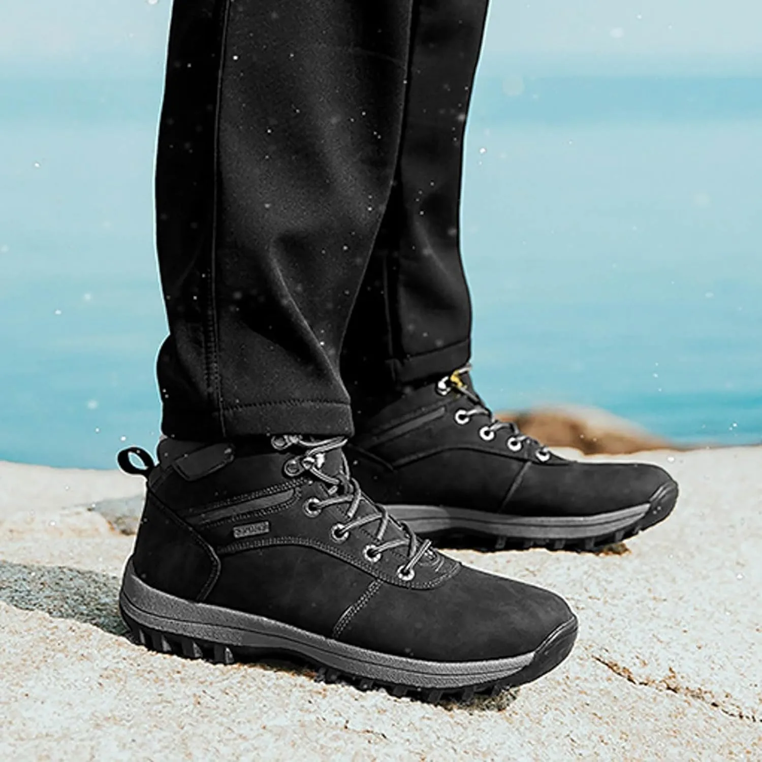 Womens Mens Winter Boots, Waterproof Hiking Boots Cold Weather Non Slip Boots Winter Work Boots for Men Duck Boots Women